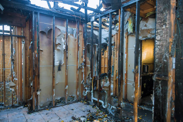 Professional Fire Damage Removal technician working in Florida, NY